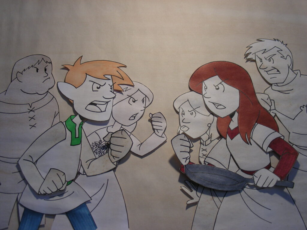 Screenshot from a production made by the elderly from an Animazing Workshop